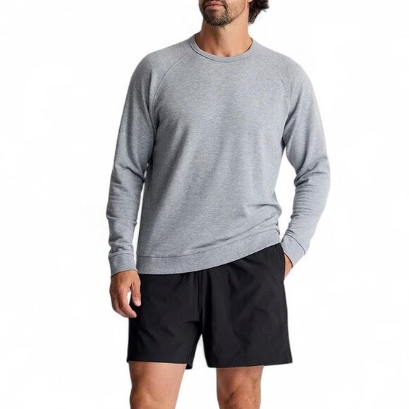 Free Fly Men’s Bamboo Lightweight Fleece Crew Heather Gray Size Large - Picture 1 of 7